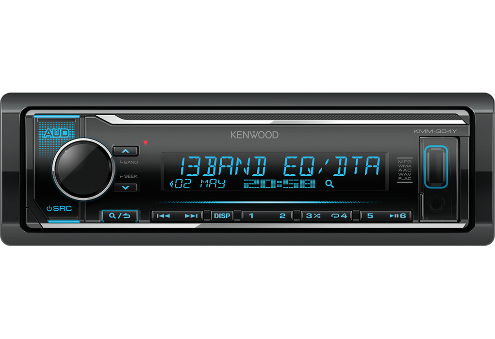   USB/FLAC/iPod/iPhone/Android  CD- Kenwood KMM-304Y